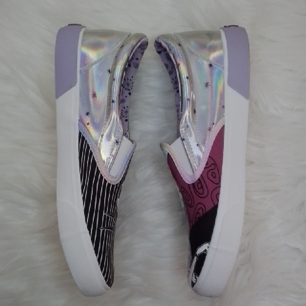 Disney Ground Up Nightmare Before Christmas Slip On Jack & Sally Sneakers 10 - Picture 3 of 5